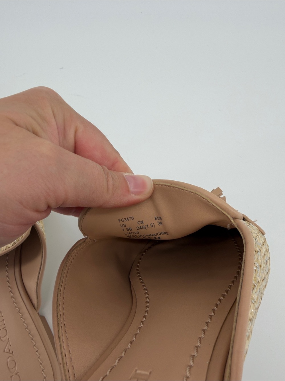 Coach Stassi Raffia Slide Shoes 7.5B S77 - Picture 6 of 7